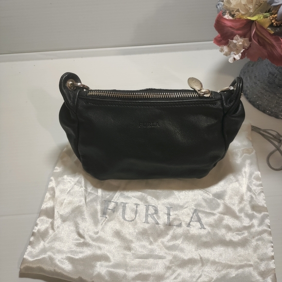 Furla Hand/Shoulder Bag black Genuine Leather - Picture 1 of 8